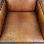 Mooie En Comfortabele Art Deco Design Schapenleren Fauteuil Met Een Prachtig Patina thumbnail 7