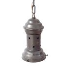 Oude Hanglamp Jaren 20 – Glazen Kap - Koperen Houder - (pf46) thumbnail 6