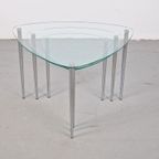 Set 3 Mid-Century Nesting Bijzettafels Glas Chrome Italy ´60 thumbnail 5