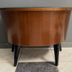 Small Kidney Shaped Cabinet With Glass On Top 1960S thumbnail 4