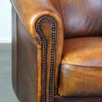 Begeerlijke Vintage Schapenleren Clubfauteuil Met Een Geweldig Patina thumbnail 10