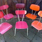 Prachtige Set Van 4 Vintage Retro Formica Stoelen thumbnail 10
