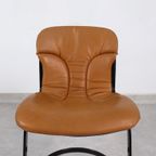Willy Rizzo Stoelen - Cognac Leder - Cidue Italy thumbnail 2