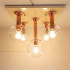 Zeldzame Plafondlamp Met 5 Glazen Bollen, Jaren 70, Ott International thumbnail 4
