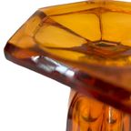 Set Artdeco Vazen Boheems Glas 1930’s Stolzle Paars Amber thumbnail 3