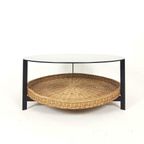 Vintage Coffee Table | Rotan Ronde Salontafel thumbnail 3