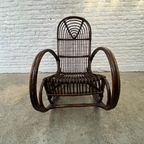 Vintage Schommelstoel Manou Rotan - Donkerbruin thumbnail 6