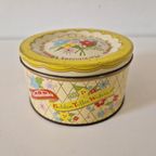 50's Vintage Koektrommel Koekjestrommel Toffee Wafel Blikje thumbnail 2