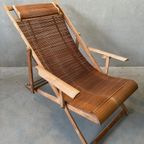 Vintage ‘Chaise Longue’ Bamboe – Japandi thumbnail 2