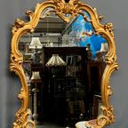 Vergulde Spiegel. Hout. thumbnail 3