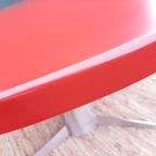 Rode Ronde Xl Eettafel 130 Cm Vintage Space Age Design Tafel thumbnail 4