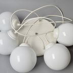 Vintage Cascade Hanglamp Met Wit Glazen Bollen, Minimalistisch Jaren 80 thumbnail 11