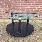 Jaren 80 Design Swivel Tafel Rond Vintage Draenert Stijl. thumbnail 3