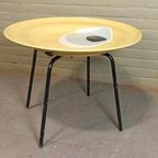 Vintage Metalen Bijzettafel, Salontafel, Geel thumbnail 11