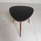 Driehoekige Vintage Bijzettafel, Salontafel Op Drie Poten thumbnail 2