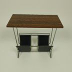 Vintage Bijzettafel Met Magazinehouder, Jaren 60 thumbnail 3