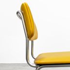Vintage Gispen 1231 Stoelen, Opnieuw Bekleed Met Leer. thumbnail 8