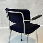 Gispen 1235 Eettafelstoelen 2X Vintage Donkerblauw Prijs P/S thumbnail 4