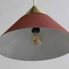 Vintage Metalen Hanglamp - Honsel Leuchten, Jaren '70 Rood, Goud | 01172 thumbnail 10