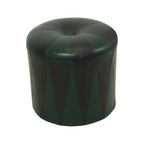 Ronde Vintage Groene Zwarte Poef Tweekleurig Skai Sixties thumbnail 3