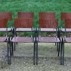 Industriële Stoelen (8X) Schoolstoelen, Kantine Stoelen thumbnail 5