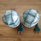 Set Vintage (onyx) Marmeren Tafellampjes/nachtlampjes (+/- Jaren 50-60). thumbnail 10
