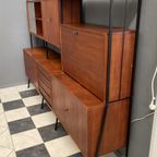 Free Standing Wall Unit Teak 1960s thumbnail 5