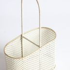 A French Wine Bottle Basket In The Style Of Mategot, 1950S thumbnail 12