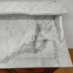 Vintage Antiek Dressoir Commode Ladekast Badkamermeubel Met Marmer Blad 701 thumbnail 13