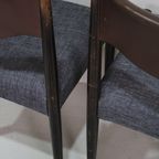 4x Vintage Eetkamerstoelen - Jaren '60, Bruin, Grijs thumbnail 12
