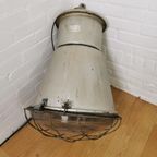 Vintage Industriële Lamp, Fabriekslamp, Hanglamp. thumbnail 4