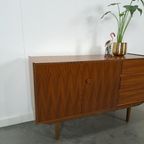 Teak Fineer Dressoir Met Ronde Knop En Lades thumbnail 11