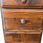 Vintage Houten Bureau Met Rolluik – Retro Stijl thumbnail 20