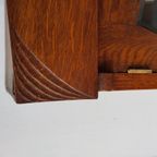 Antieke Eikenhouten Vitrinekast thumbnail 17