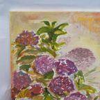 Origineel Schiderij.olieverf Op Canvas. Hortensia thumbnail 5