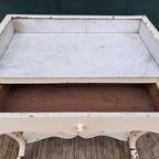 Vintage Wastafelmeubel Antiek Brocante Oud Marmer Tafeltje thumbnail 10