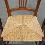 Set Van 4 Verbluffend Mooie 19e Eeuwse Antieke Engelse Eetkamerstoelen Met Rieten Zitting thumbnail 12