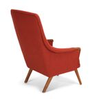 Deens Design Rode Heren Fauteuil Van Johannes Andersen Gemaakt Door Cfc Silkeborg, 1960S thumbnail 4