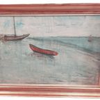 Karel Heymans (1899-1974) Bootjes Aan Het Strand thumbnail 5
