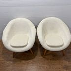 Set Van 2 Vintage Stoelen Van Miroslav Navratil Wit - M1418 thumbnail 9