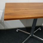 Vintage Jaren 60-70 Verrijdbare Bijzettafel Tv Tafel (Fineer Chroom) thumbnail 11