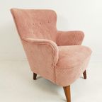 Vintage Roze Artifort Fauteuil Dames | Theo Ruth Roze Rib thumbnail 3