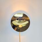 Vintage Wandlamp Messing Chroom Regency ’70 Rond Italië Lamp thumbnail 6