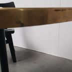 Messing Gepatineerde Tafel Rond Wabi Sabi Gietijzer Voet Pedrali thumbnail 9