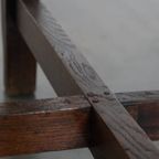Prachtige En Uniek Grote Antieke Engelse Eikenhouten Eettafel Uit Begin 19e Eeuw thumbnail 13