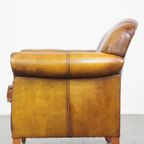Stoere, Mooie En Comfortabele Rundleren Fauteuil/Armchair Met Diepe Warme Kleuren Een Prachtig Pa thumbnail 6