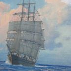 Hugo Schnars Alquist Lithograph Zeilschip, Maritiem Ludwig Müller thumbnail 6