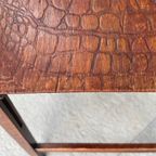 Thonet Cosmos B751 Klapstoel. Zeldzaam Krokodillenreliëf. thumbnail 16