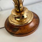 Vintage Hoge Tafelllamp Met 'Gouden' Palmen Hans Kögl Stijl thumbnail 7