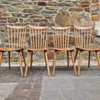 Set Van 4 Houten Stoelen Van Baumann, 1960 thumbnail 11
